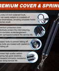Heavy Duty Dual Tender Spring Kit with Trailer Hose Holder for Semi Truck Air Lines, showing premium cover and spring details.