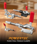 Dual Toggle Clamp 100 Lb Quick Release Push Pull Clamp For Woodworking Jigs on woodwork bench