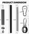 Product dimension of 4 Pack 16 Inch Dual Trailer Spring Kit With Heavy Duty Tension Springs Includes 3 In 1 Hose Holder And 3 Hole Clamp Holder For ABS Air Lines On Semi Trucks Trailers And Tractors Keeps Hoses And Cords Safe And Neat.