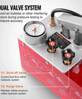 Hydrostatic Test Pump, Max 25 bar/362 PSI, Dual Valve Hydraulic Manual Water Pressure Tester Kit with Gauge 2.8 Gal Water Tank
