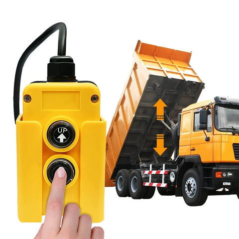 4 Wire Double Acting Dump Trailer Remote Control Switch For 12V DC Hydraulic Power Unit Up And Down Controller with dump truck