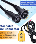 4 Wire Double Acting Dump Trailer Remote Control Switch For 12V DC Hydraulic Power Unit with detachable wire connector and cord