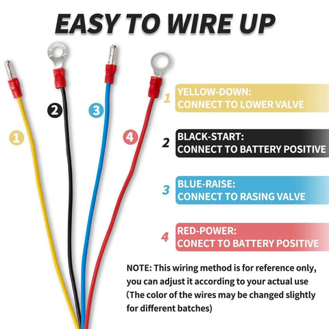 4 Wire Dump Trailer Remote Control Switch Replacement wiring instructions for 12V DC double acting hydraulic pumps