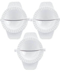 Set of three No Fuss Dumpling Maker Press Kit 3Pcs Small Nonstick Plastic Dumpling Mold for Pierogi Empanada Calzone Turnovers