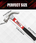 Durable 16 oz claw hammer with a fiberglass handle delivers precise strikes, vibration-damping comfort, and controlled leverage.