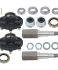 Durable 6-Lug 5.5 Inch Trailer Hub Kit For 3500 Lb Square 84 Spindle With Bearings And Seals RV Camper Replacement Hub Kit