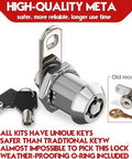 Six Pack Cam Lock Set With Keys For Toolbox Cabinet Mailbox And RV Storage Keyed Alike Durable Zinc Alloy Construction Anti Corrosion Finish