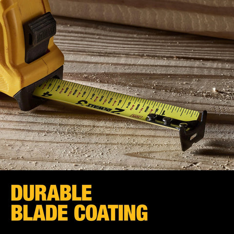 Atomic Compact 30 Ft Tape Measure With Finger Brake For Precision And One Hand Quick Measurement showing durable blade coating