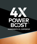 4X Power Boost label from Optimum AA Batteries With Power Boost For Long Lasting Power 8 Count Pack