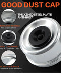 Close-up of a thickened steel plate dust cap for Boat Trailer Axle Bearing Kit For 5200 7000 Lb Tandem Axles With D42 Spindle From Tuijodaix