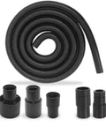 Keep your workshop clean and dust-free with this 10 Foot Dust Collection Hose Kit, a flexible anti-kink hose with fittings displayed.