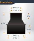 Four Inch To Two And One Half Inch Cone Reducer For Dust Collection Fittings Hose To Hose Connection dimensions diagram.
