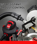 Universal Tool Adapters 2 Pack For Wet And Dry Vacuums Connect Hoses To Tools And Vacuums With A Two And A Half Inch Diameter Hose Ideal For Workshop Cleanup Dust Collection And Debris Pickup installed on a saw for dust control