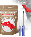 Dyson Extra Reinforced Trigger Replacement Kit For V10 And V11 Cordless Vacuum Cleaners With Included T8 And PH1 Drivers And Quick Guide