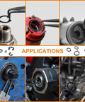 Various applications of 352 Piece Retaining Ring Assortment Kit with E Clips and C Clips for DIY Projects and Repairs.