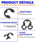 580Pcs E Clip Snap Ring Kit Built Tough For Pros and DIYers, 65Mn Steel External Retaining Rings, SAE M1.5 to M10, Product Details