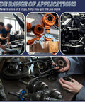 E Clip Snap Ring Assortment Kit 480Pcs used in automotive, machinery projects, showcasing 19 sizes and durability in application.