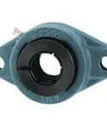 Front view of 2-Bolt Flange Bearing Unit Single UEFT209 Accu-Loc 45mm I.D. Wide Insert, Cast Iron FT209 Housing, Sealed Ball Bearing.