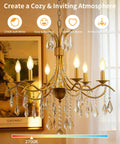 Dimmable LED E12 Candelabra Bulbs For Chandeliers That Replaces 60W Incandescent, 2700K Soft White in ornate chandelier