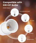 Two Pack Blow Mold Light Kit Replacement for Outdoor Holiday Decor With E26 E27 Socket and Five Foot Cord, bulb compatibility