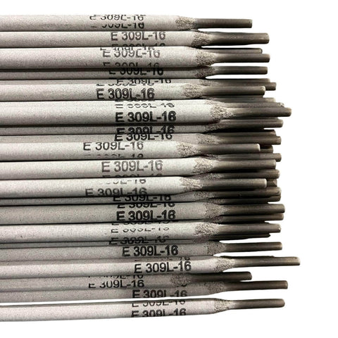Stack of Premium E309L-16 Stainless Steel Welding Electrodes 3/32 In by 12 In for Stick Welding AWS A5.4 Class E309L-16