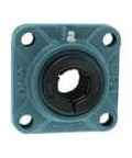 Front view of 1-15/16 in (49.21 mm) Wide 4-Bolt Flange Bearing Unit UEF210-31, single 4-bolt mount with sealed ball bearing insert.