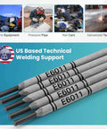 Pro Grade E6011 Welding Rod For Carbon Steel All Position SMAW Deep Penetration Arc One Eighth Inch 5 Lb Pack