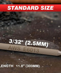 E6013 Three Thirty Second Inch 5Lb Carbon Steel Stick Electrodes Welding Rod Standard Size 3/32 inch on gritty surface