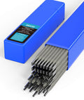 Image of E6013 2.5 Lb carbon steel welding rods for arc welding, showing 3/32 inch diameter stick electrodes in packaging, 11 inch length.