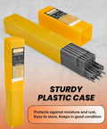 E6013 Welding Rod 3/32 Inch 5 Pound Carbon Steel Stick Electrodes in yellow plastic case for AC and DC welding
