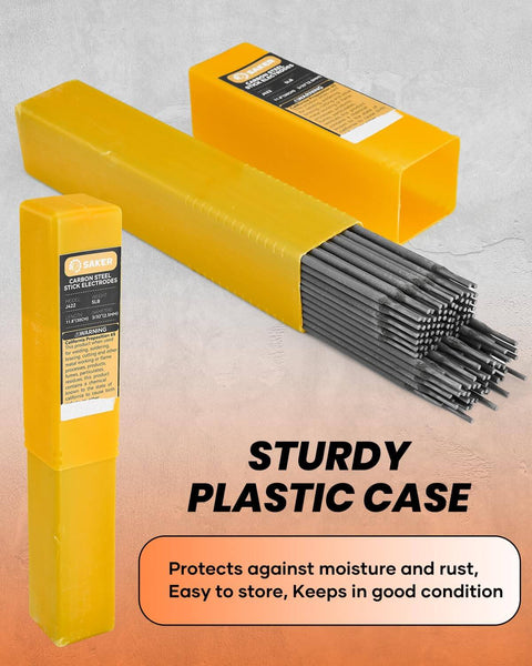 E6013 Welding Rod 3/32 Inch 5 Pound Carbon Steel Stick Electrodes in yellow plastic case for AC and DC welding