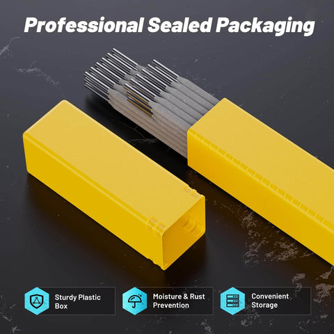 E6013 Welding Rods 3 By 32nd Inch, 2.5 Lb 14 Inch Low Carbon Steel Electrodes in yellow packaging
