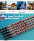 Pro Grade E7018 Low Hydrogen Welding Rod For Carbon Steel 3 32nd Inch Diameter 5 Lb Pack SMAW Stick Electrode shown with uses.