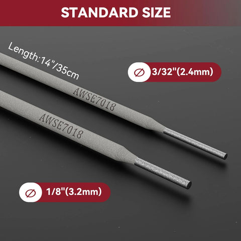 E7018 Low Hydrogen Iron Powder Welding Rods 1/8 Inch Diameter 14 Inch Long for carbon steel arc welding electrodes
