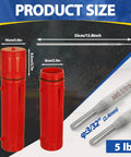 Product size chart showing red moisture-proof tube for All Position E7018 Low Hydrogen Welding Rods For AC DC Welding 3 32 Inch 5 Pound