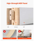 Sliding Barn Door 36 By 84 Inches With MDF Panel And Hardware Kit, Water Resistant PVC Coating, durable MDF, pine frame, warp and scratch resistant