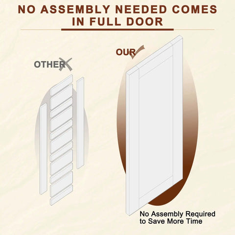 36 X 80 Inch Frosted Glass Solid Pine Wood Sliding Barn Door With Installation Hardware Kit No Assembly Required illustration
