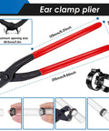 250 Pack Hose Clamp Kit With 14 Sizes 5.3 To 33.1 Mm Single Ear Stainless Steel 304 Black Finish Includes ear clamp pliers in use