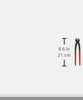 Knipex Tools Eight Point Seven Five Inch Ear Clamp Pliers 1 Ear 2 Ear Clamp Tool 1098i220 with size comparison