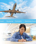 Soft Foam Noise Canceling Earplugs For Concerts And Sleep, 33 dB Hearing Protection, travel and studying context.