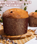 48 Pack Easter Panettone Paper Molds 15 Oz Nonstick Brown Round Paska Kulich Baking Molds Pans for Easter Bread