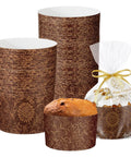 48 Pack Easter Panettone Paper Molds 15 Oz Nonstick Brown Round Paska Kulich Baking Molds Pans For Easter Bread Forms