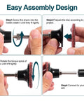 Easy assembly instructions for 46 Piece Two Inch Roll Lock Quick Change Sanding Discs With One Quarter Inch Holder For Die Grinder