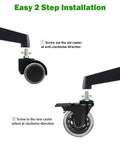 5 Pack 3 Inch Heavy Duty Caster With Brake 5 Sixteenth Inch 18 UNC Threaded Stem Rubber Locking Wheel installation steps