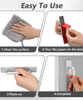 Installation steps for Adhesive Cabinet Handles Peel And Stick No Drill Silver Five Point Five Inch Drawer Pulls