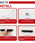 Installation steps for Five Piece Adjustable Drawer Pulls Cabinet Handles For 1 To 4 Inch Center To Center Holes Zinc Alloy Heavy Duty Hardware.