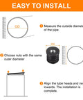 Installation guide for 4 Pack Plastic Threaded Tube Inserts With M10 Thread For 38mm Round Tubes 1.5 Inch OD Adjustable Height Black Plug