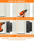 Installation guide for Slim Concealed Hidden Door Hinges 2Pack Heavy Duty Adjustable Invisible Hinge Kit for secret doors, step-by-step