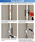 Installation steps for Invisible Door Hinges 2 Pack 6 Inch Silver Hidden Hinges For Doors With 3 Way Adjustable And 180 Degree Swing Copper Support.