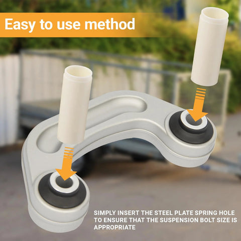 Easy install method for Nylon Trailer Leaf Spring Bushings 16 Pack 9 16 Inch ID To 1 3 4 Inch Length Replacement For Towing Trailers